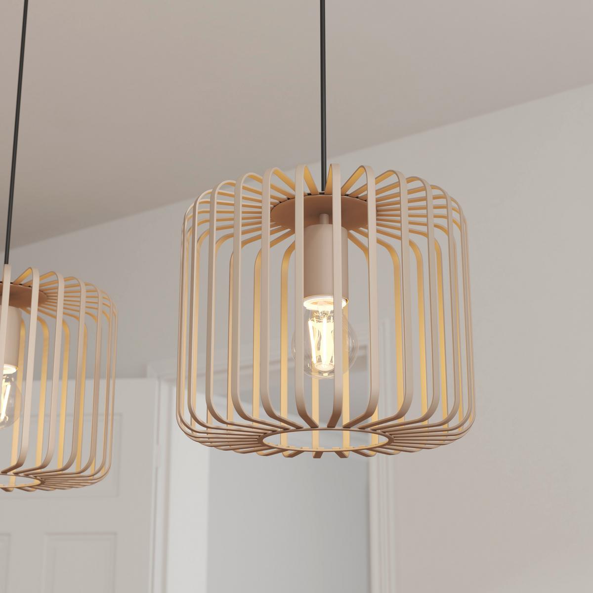 LAMPA WISZĄCA COVENTRY *SBN* - kolor piaskowy, Konventionell, metal (110/25/120cm) - Novel