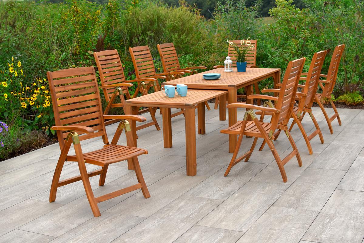 Gartenset Paraiba Naturfarben Akazie - Naturfarben, MODERN, Holz - Gardenson
