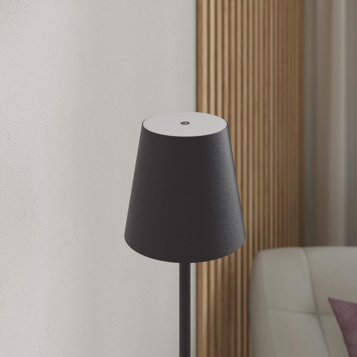 AKUMULATOROWA LAMPA STOJĄCA FORT LAUDERDALE *SBN* - czarny, Konventionell, tworzywo sztuczne/metal (22/130cm) - Novel