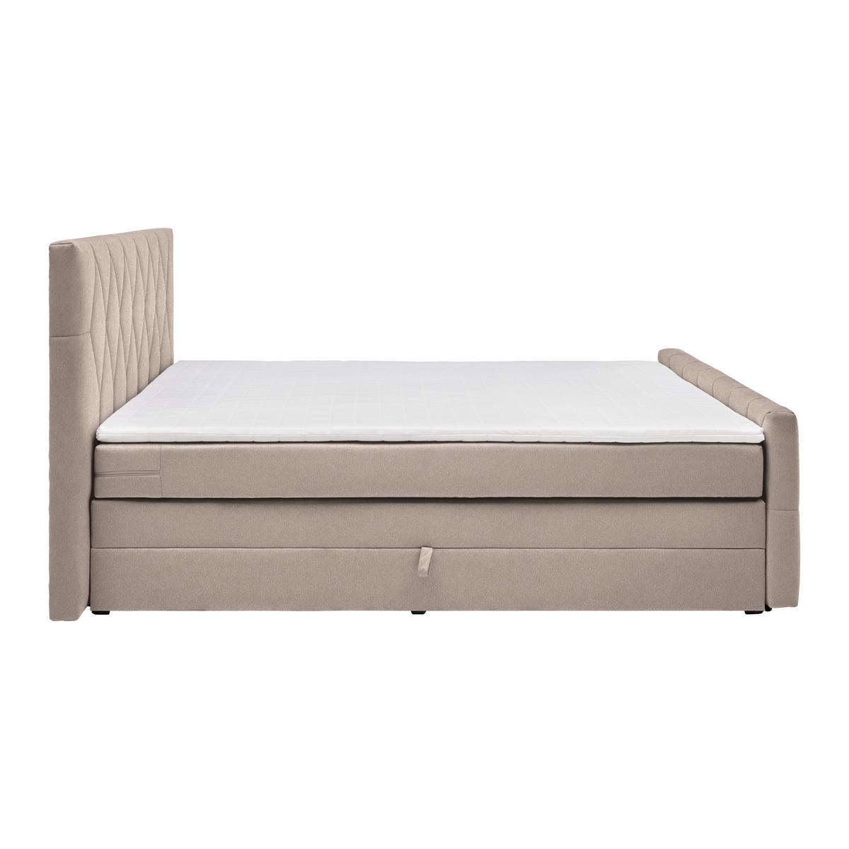 Boxspringbett Josie B Cappuccino ca. 160x200cm - Schwarz/Cappuccino, KONVENTIONELL, Holz/Holzwerkstoff (160/200cm) - Mömax