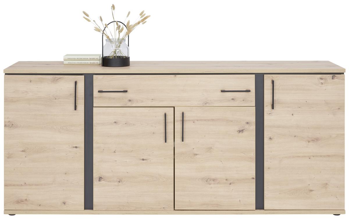 Comodă cu uși NATURE NATK 03 - culoare lemn stejar, Konventionell, material pe bază de lemn (190/84/42cm)