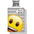 Bettwäsche Emoji Do It 135x200cm - Gelb/Grau, LIFESTYLE, Textil (135/200cm) - MÖMAX modern living