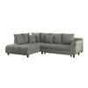Kutna Garnitura Mendoza - zelena/crna, Design, tekstil/drvo (197/309cm) - Modern Living