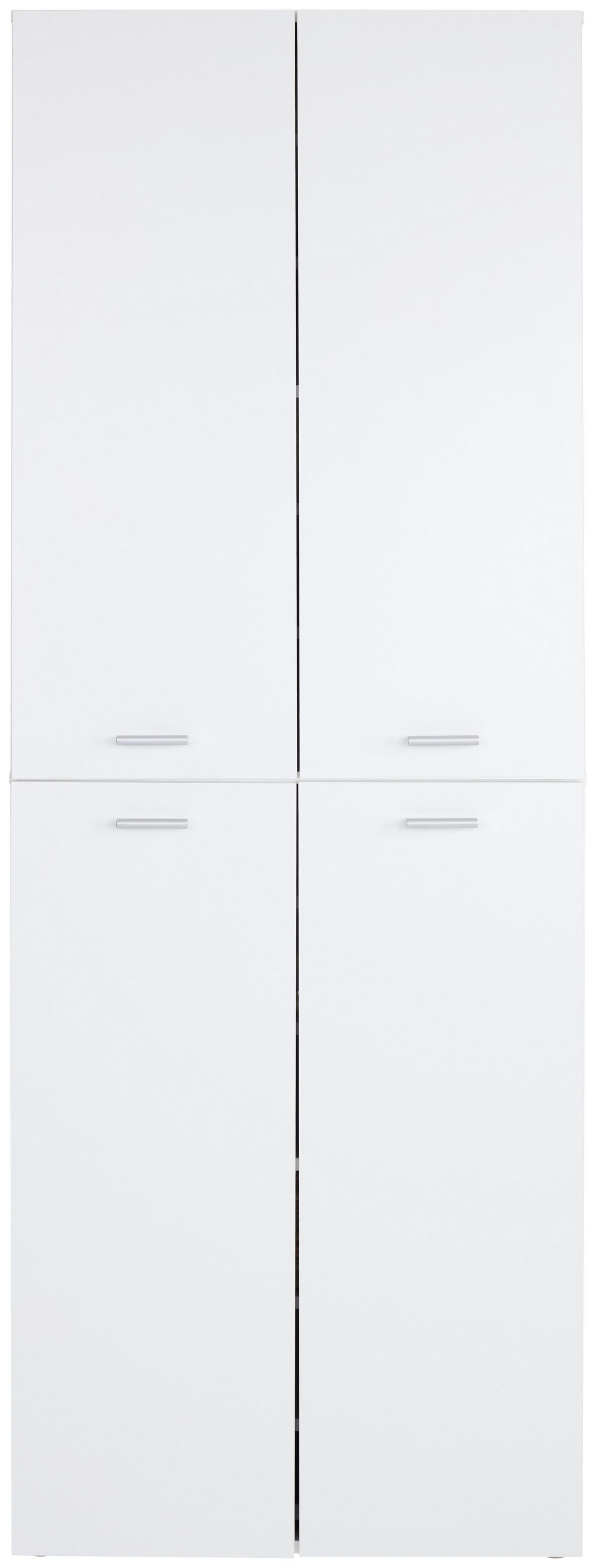 Dulap pentru pantofi Elan - alb, Modern, material pe bază de lemn (70/200/36.6cm) - Modern Living