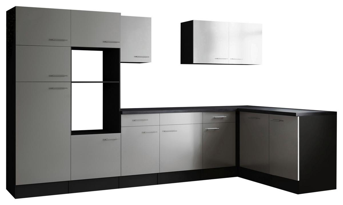 Kotna Kuhinja Brez Aparatov Oliver, 340x172cm - srebrne barve/siva, Design, kovina/leseni material (340/172cm) - Respekta