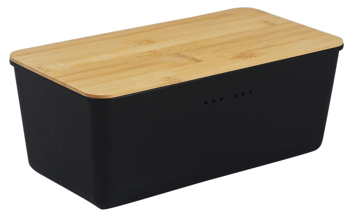 Kutija Za Kruh Magnus - prirodne boje/crna, Moderno, plastika/prirodni materijali (34/18/13,5cm) - Mömax