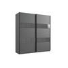 Dulap cu uși culisante ALTONA - grafit/gri, material pe bază de lemn (180/200/64cm) - Modern Living