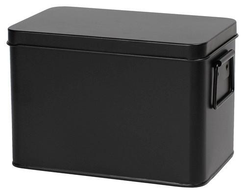 Doboz Tetővel Sand Dunes - fekete, Modern, fém (12,5/14/20,5cm) - Premium Living