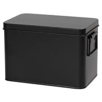 Doboz Tetővel Sand Dunes - fekete, Modern, fém (12,5/14/20,5cm) - Premium Living