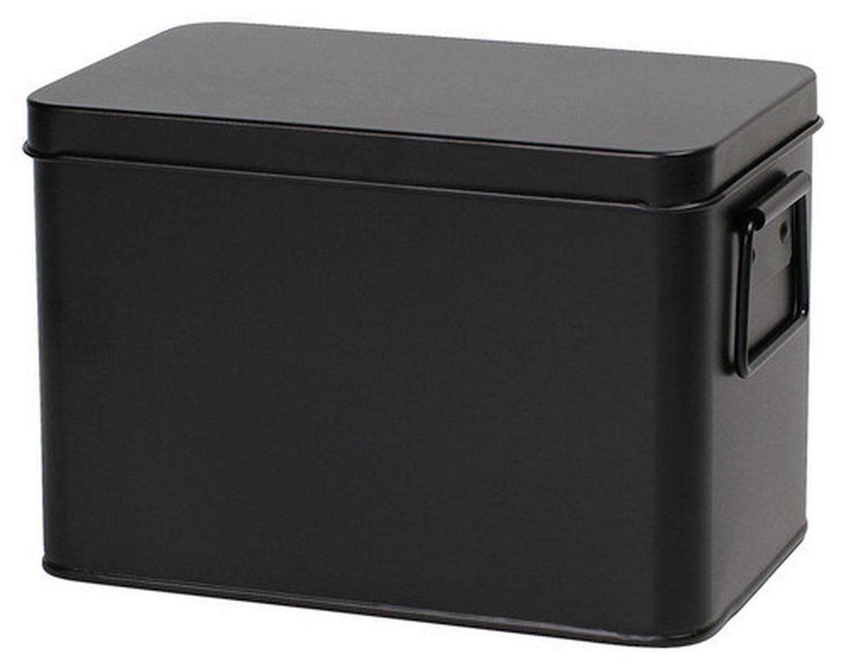 Doboz Tetővel Sand Dunes - fekete, Modern, fém (12,5/14/20,5cm) - Premium Living