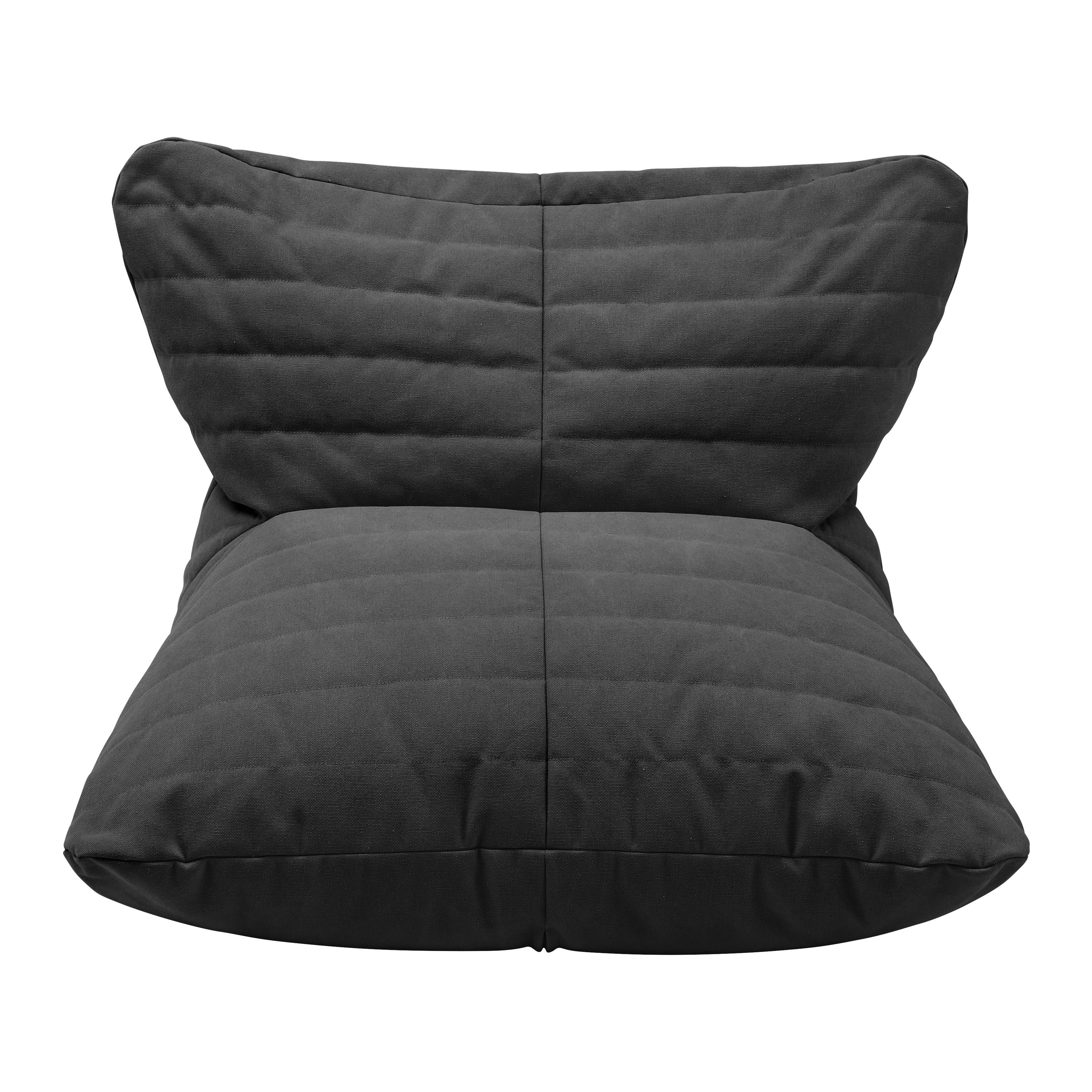 Sitzsack Marta Dunkelgrau Webstoff - Dunkelgrau, MODERN, Textil (81/56/71cm) - Bessagi Home