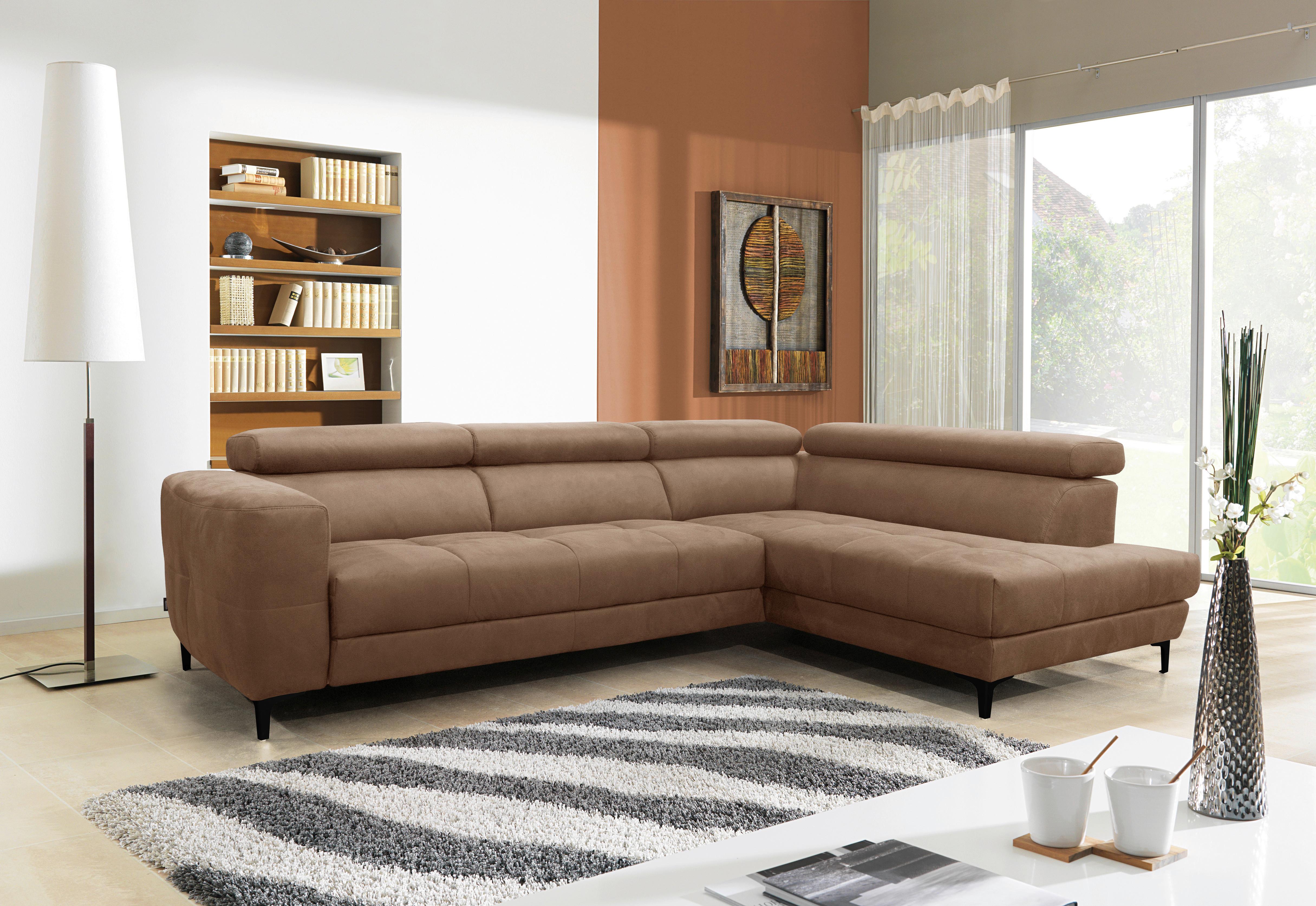 Kutna Garnitura Emma - smeđa/crna, Moderno, tekstil (301/83-102/210cm) - Mömax