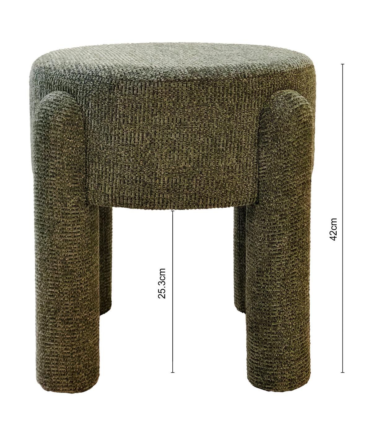 Tabure Leonie - zelena, Lifestyle, drvni materijal/tekstil (47/42cm) - Mömax