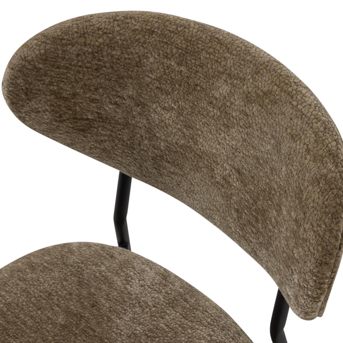 Stuhl-Set Klejd 2er-Set Braun - Schwarz/Braun, MODERN, Textil/Metall (47/79/53cm) - Livetastic