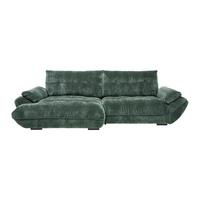Wohnlandschaft Vivo Dunkelgrün - vert foncé/noir, Modern, textile/matière synthétique (179/63/317cm) - Premium Living