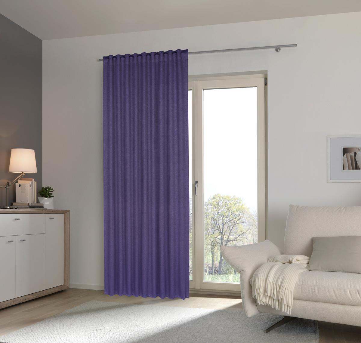 ZASŁONA GOTOWA FINN - liliowy, Basics, tkanina (135/245cm) - Esposa