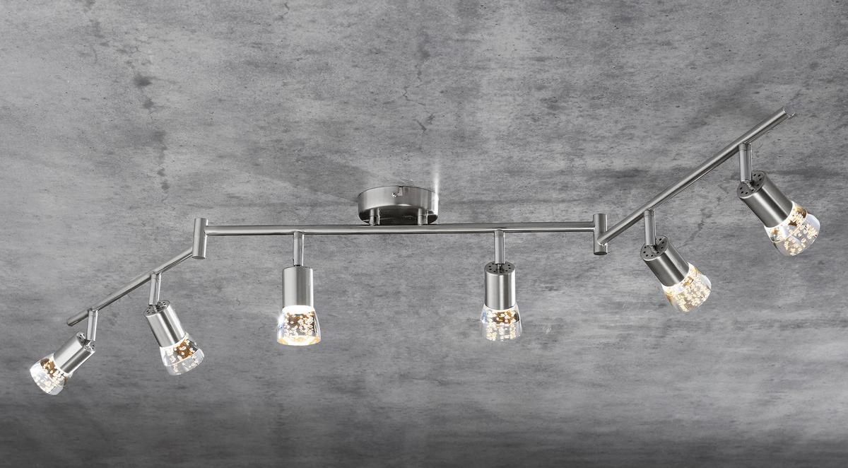 LAMPA REFLEKTOROWA LED JUPP *SBN* - kolor chromowy, Design, metal/szkło (150/17,5/8cm) - Novel