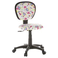 Mladinski Vrtljivi Stol Kiddy Top, Motiv Rožice In Srčki - večbarvno, Basics, umetna masa (40/79-90/37cm) - MID.YOU