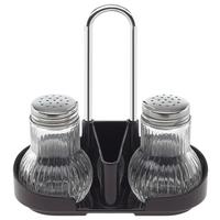 Salz- und Pfefferstreuer Salt & Pepper - Klar/Schwarz, KONVENTIONELL, Kunststoff/Metall (6/13/14cm) - Fackelmann