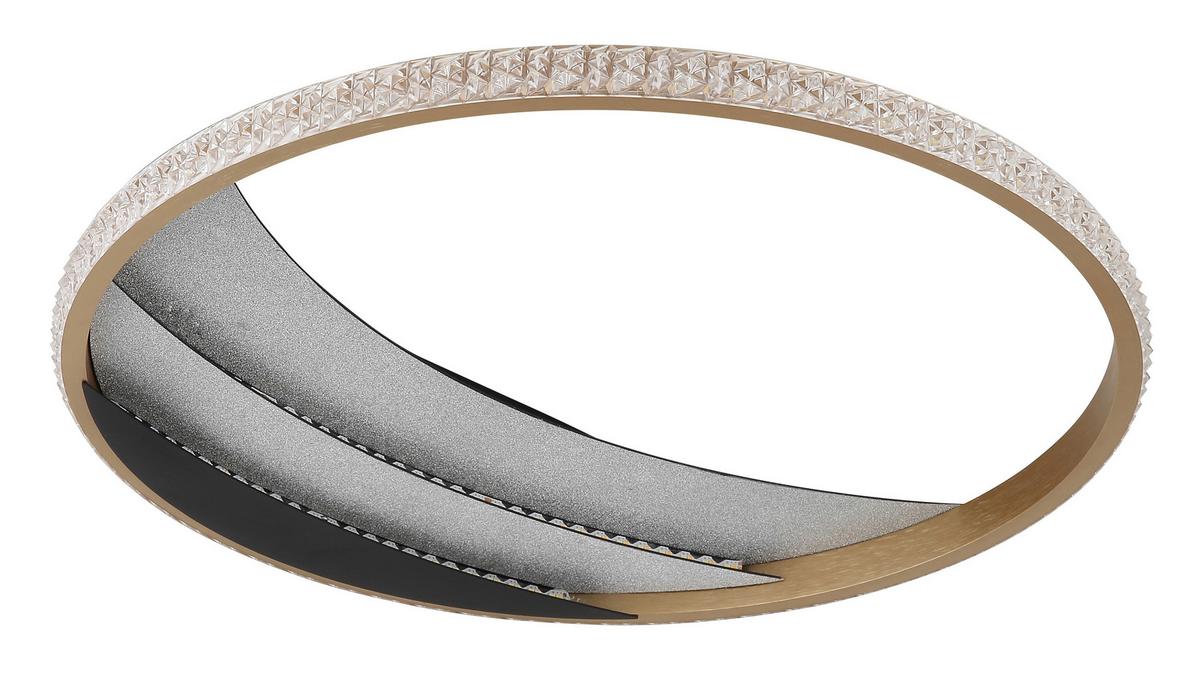 Led Stropna Svjetiljka Constance - prozirno/boje kroma, Design, metal/plastika (41/6cm) - Globo