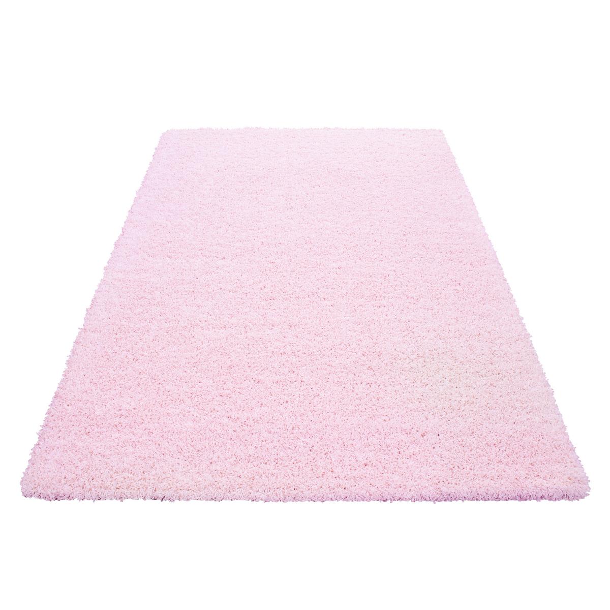 Hochflorteppich Life Pink ca. 100x200cm - Pink, Trend, Textil (100/200cm)
