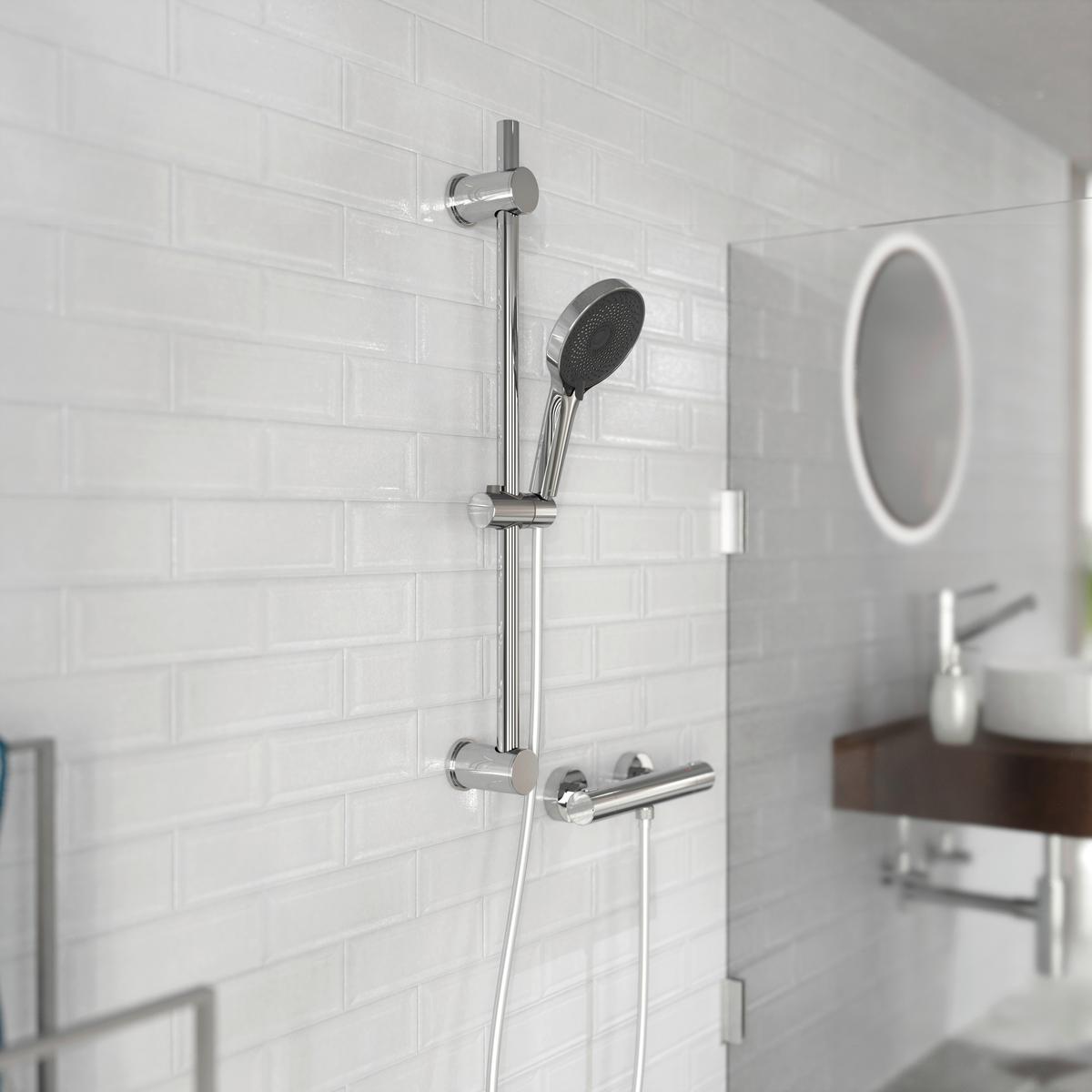 Handbrause Samoa Rain Anthrazit/Chromfarben - Chromfarben/Anthrazit, Kunststoff (13/26/3cm) - Based