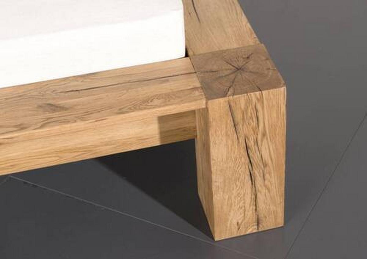 Bett aus Massiv Holz ca. 180x200 - Eichefarben, Lifestyle, Holz (180/200cm) - Zandiara