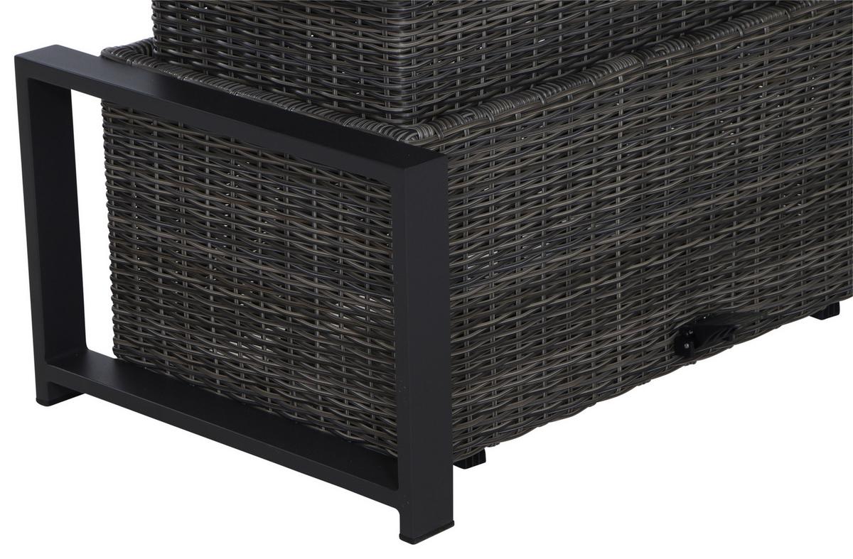 Loungegarnitur Corido Grau - Grau, Basics, Keramik/Kunststoff (83/103/160cm) - Siena Garden