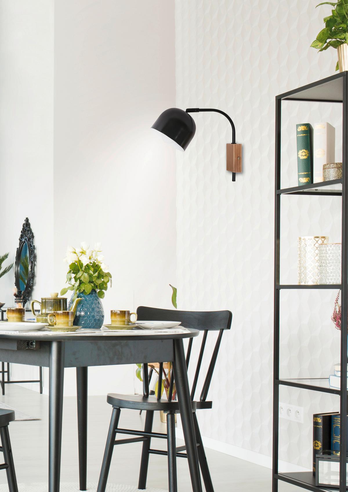 KINKIET 21-76687 - czarny, Basics, metal (12/27/22cm)