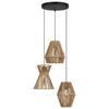 HÄNGLAMPA NATURM - svart/naturfärgad, Klassisk, metall/papper (44/44/120cm) - Mömax