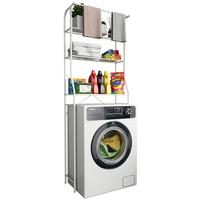 Waschmaschinenschrank TUBAS L Weiß ca. 60x167x24cm - Schwarz/Weiß, MODERN, Kunststoff/Metall (65/167/24cm) - MID.YOU