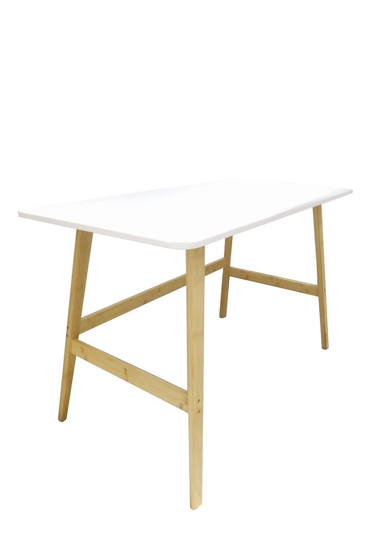 Íróasztal Phil - natúr/fehér, Modern, faalapú anyag/természetes anyagok (120/75/60cm) - Mömax