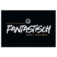 Klappkarte Edelschwarz Happy Birthday - Basics, Papier (18/13cm)