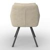 STOL MED ARMSTÖD BILLY - svart/cremefärgad, Modern, metall/trä (64/87/67cm) - Bessagi Home