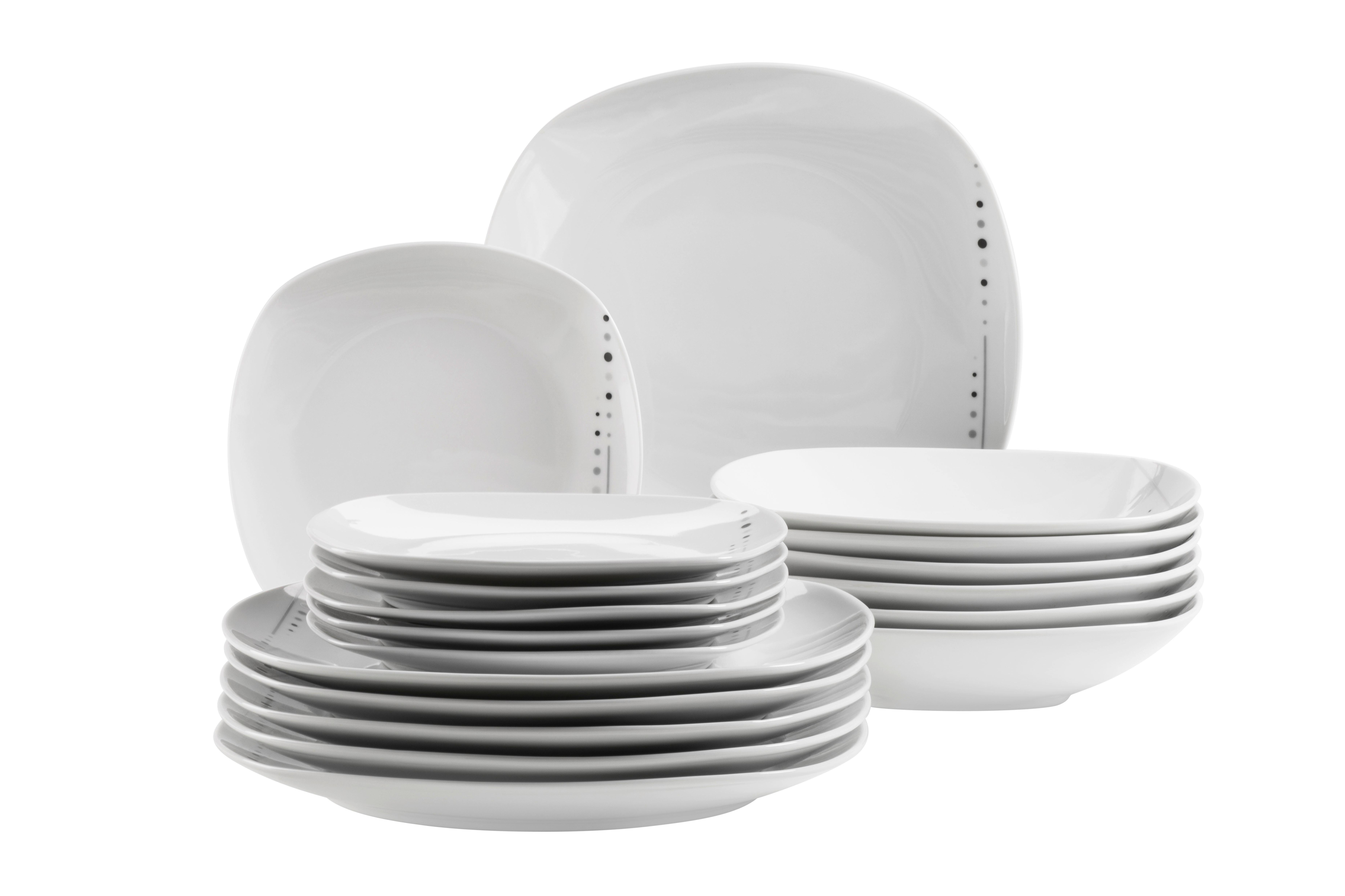 Tafelservice Fadilla - Weiss, Basics, Keramik - Mäser