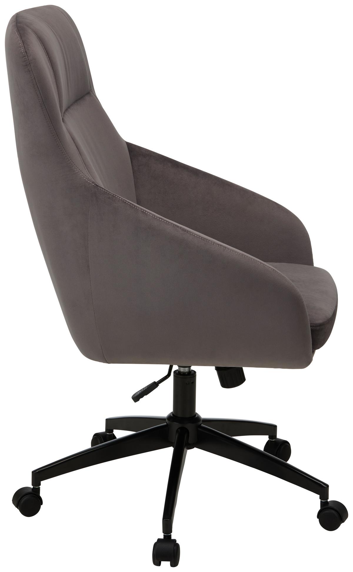 Drehstuhl in Grau - Schwarz/Grau, Modern, Kunststoff/Textil (62/102-110/70cm) - Mömax