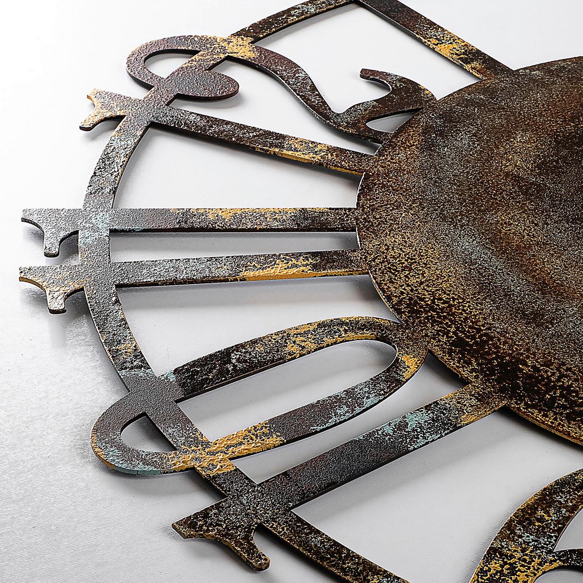 ZEGAR ŚCIENNY METAL WALL CLOCK - różnokolorowy, Lifestyle, metal (48/48/0,15cm)