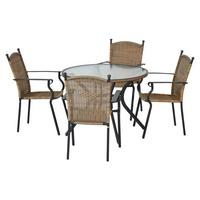 GARTENSET ROMA - Graphitfarben/Naturfarben, MODERN, Kunststoff/Metall - Gardenson