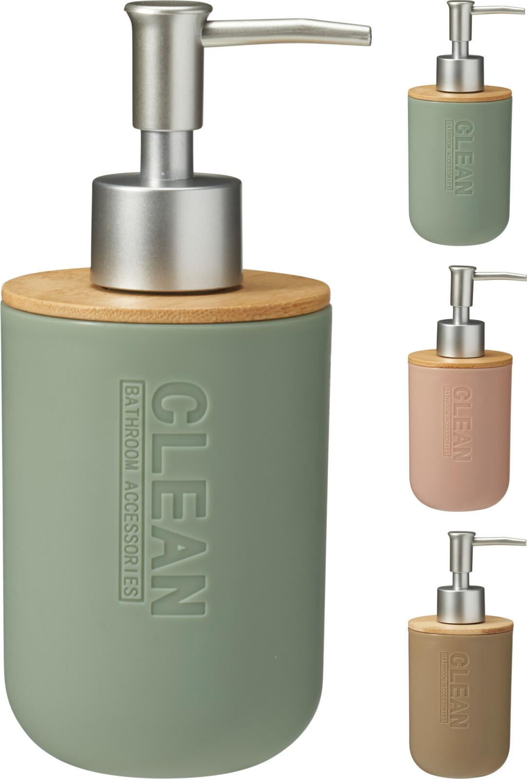 Szappanadagoló Terence - pink/barna, műanyag (7/16,5cm)