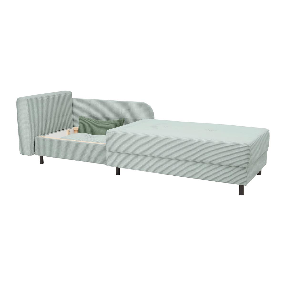 Liege Nova Grau - Schwarz/Grau, MODERN, Holz/Textil (85/62/145cm) - Mömax