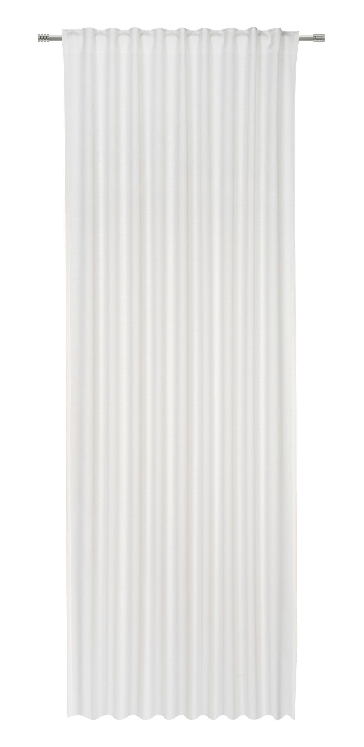 Fertigvorhang Leo Weiß ca. 135x300cm - Naturfarben, MODERN, Textil (135/300cm) - Premium Living