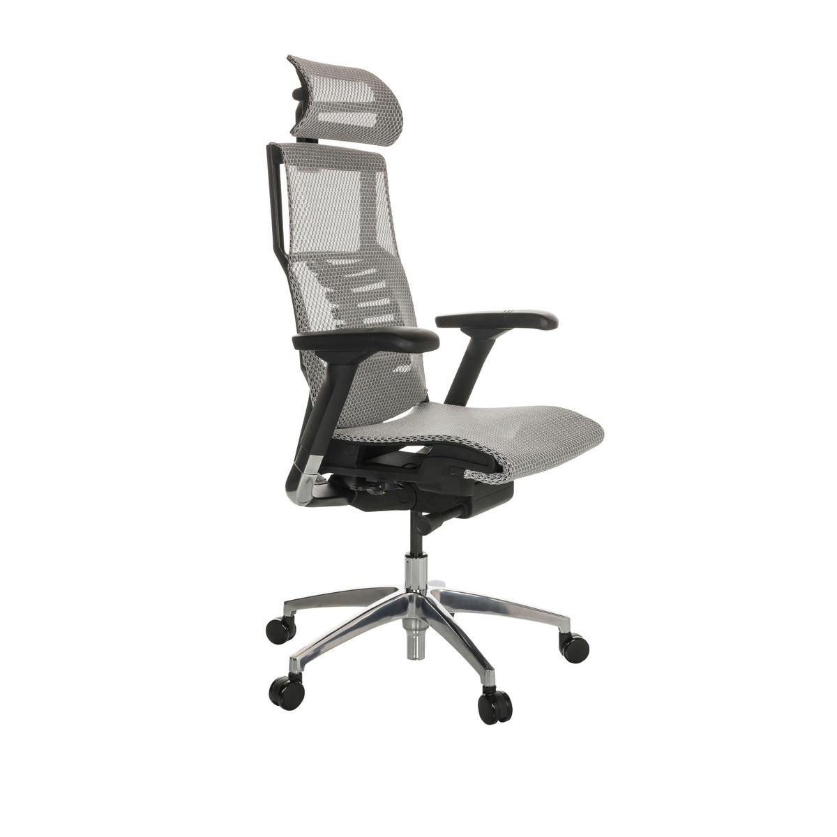 Pisarniški Stol Dynafit Ii, Svetlo Siva - srebrne barve/svetlo siva, Basics, kovina/umetna masa (67/119-135/60cm) - MID.YOU