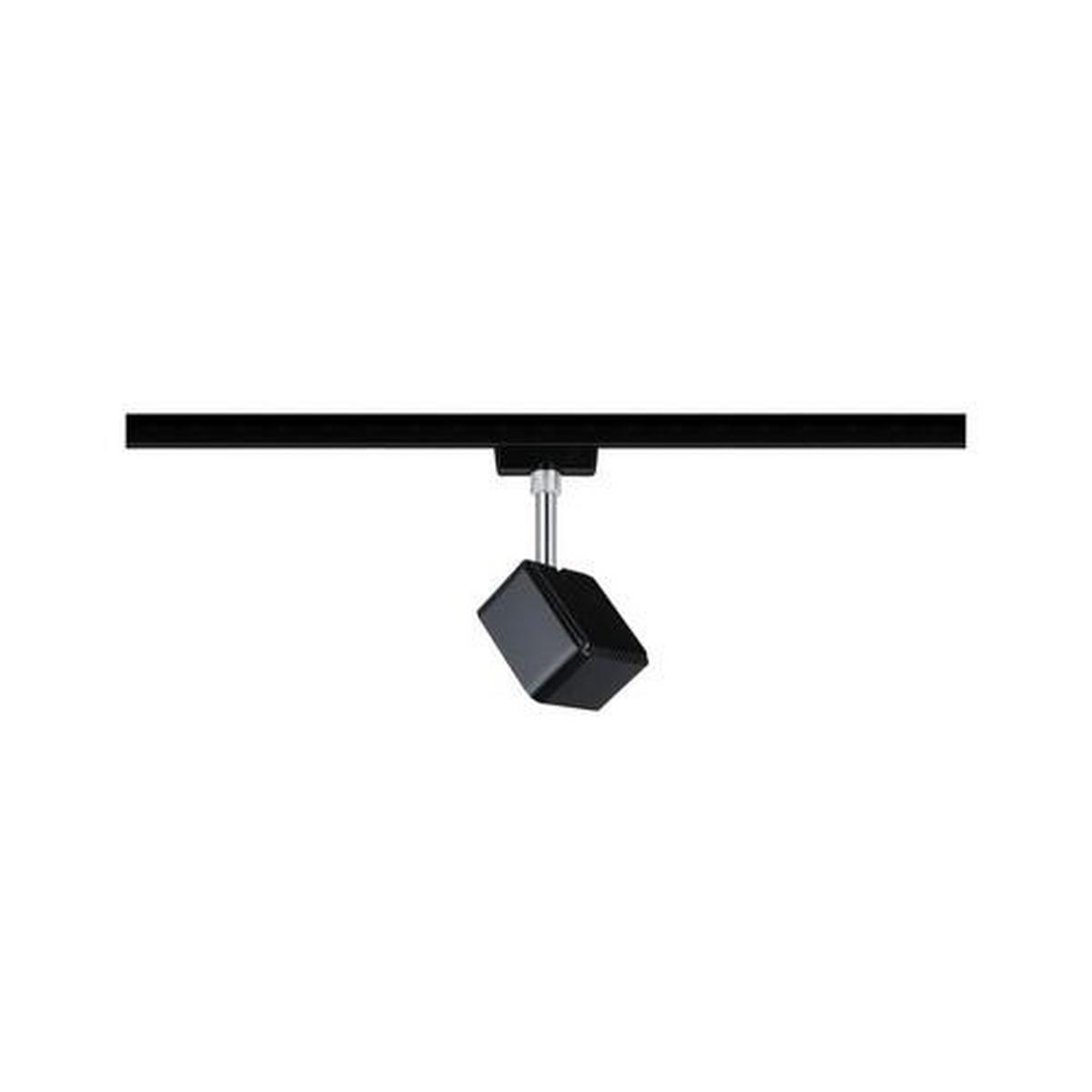 LED-Deckenleuchte Urail Spot Cube max. 8 Watt - Chromfarben/Schwarz, Design, Kunststoff/Metall (7,7/16,5/4,7cm) - Paulmann