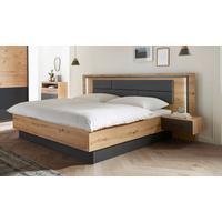 Bettanlage Bilbao Extra ca. 180x200 cm Grau/Eiche - Eichefarben/Grau, Design, Holzwerkstoff/Textil (180/200cm) - Rauch Möbel