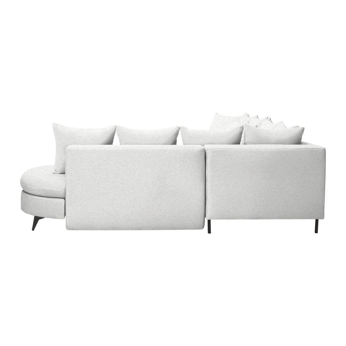 Ecksofa Axel Creme - Creme/Schwarz, MODERN, Textil/Metall (291/87/250cm) - Mömax
