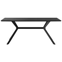Esstisch Aragon Schwarz ca. 180x90x75cm - Schwarz, MODERN, Holzwerkstoff/Kunststoff (180/75/90cm) - Mömax