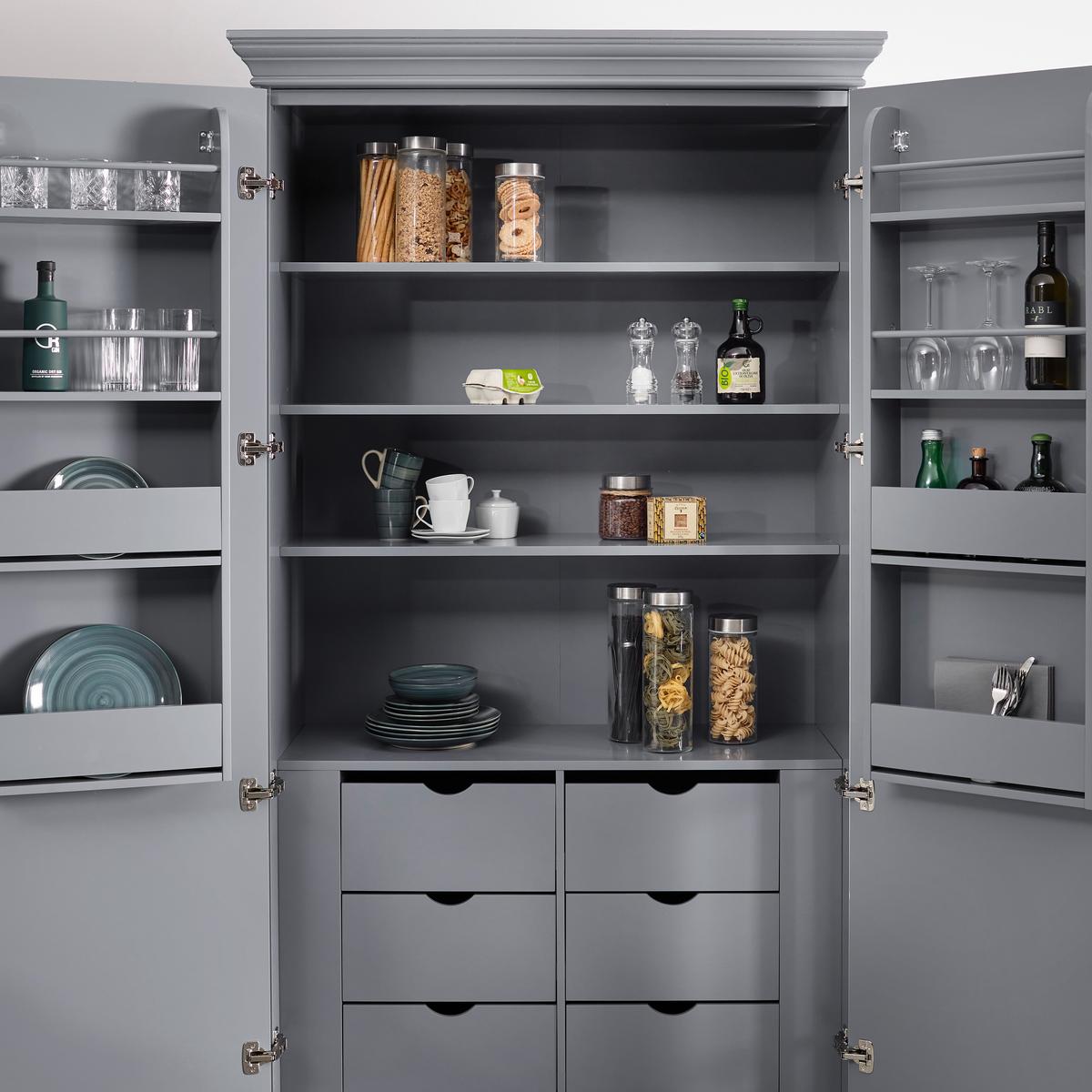 Bufet ALVARO - gri, Modern, lemn (122/220/54cm) - Bessagi Home