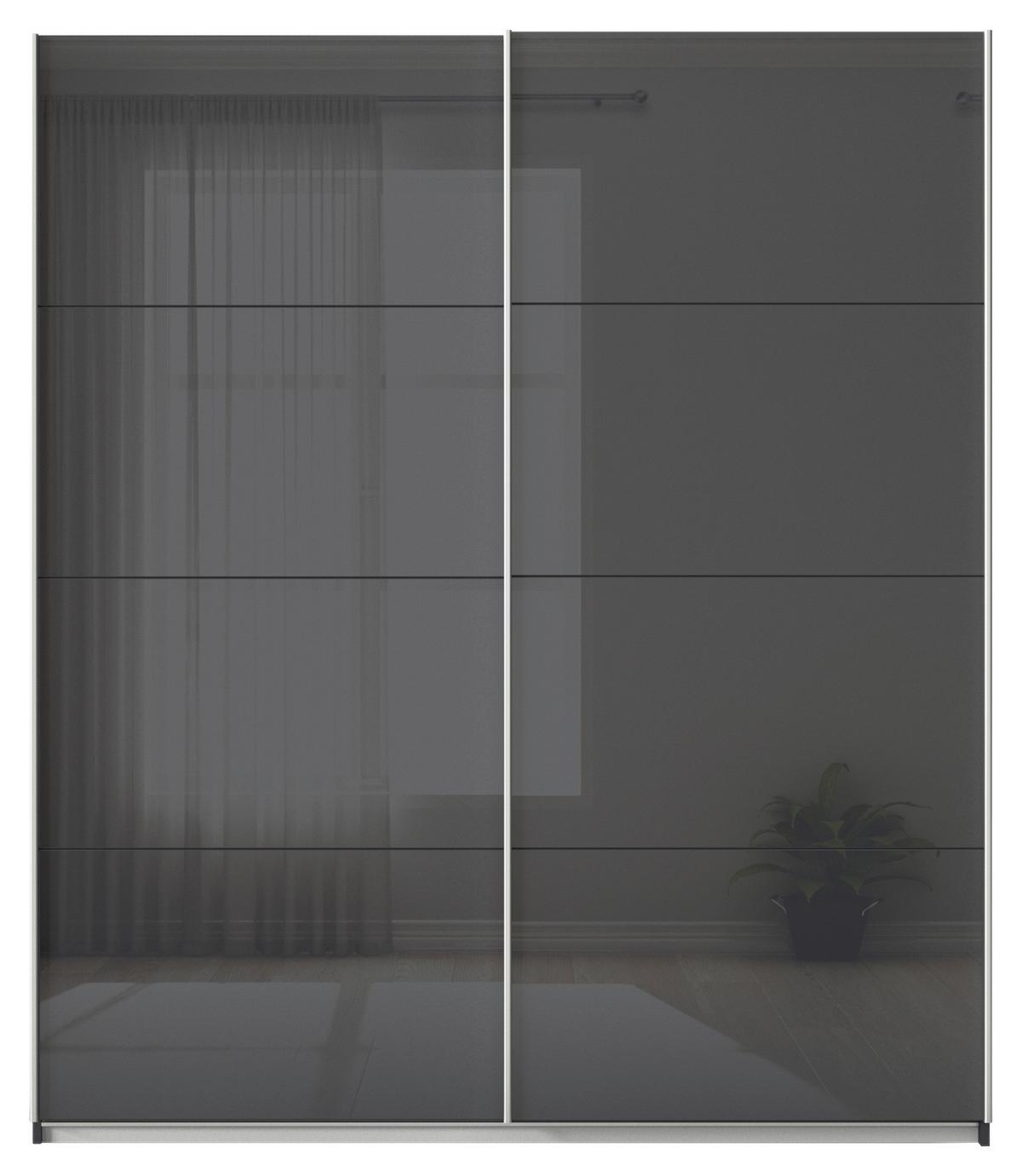 DULAP USI CULISANTE FELDKIRCH - antracit/antracit lucios intens, Modern, sticlă/material pe bază de lemn (181/210/62cm)
