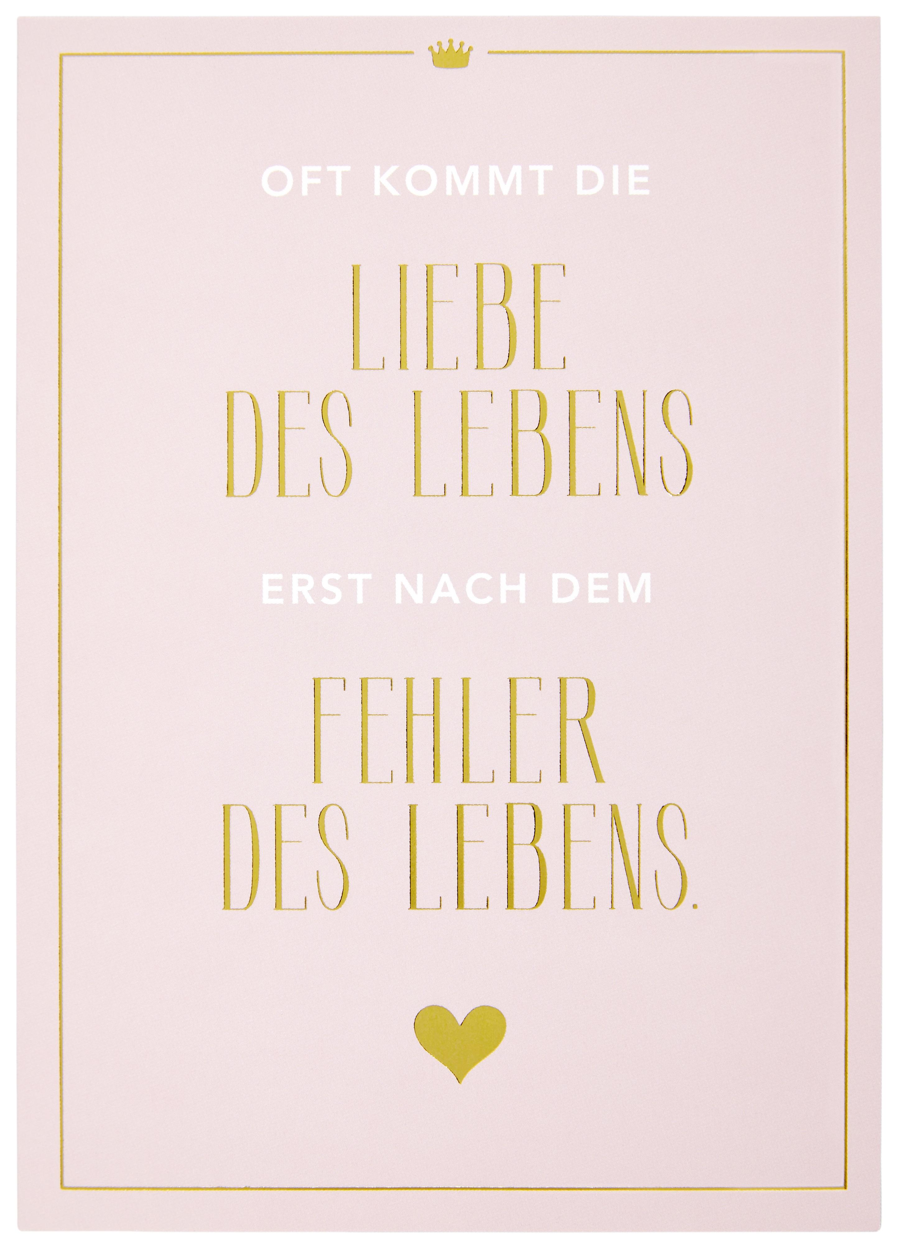 Postkarte Vollzeitprinzessin in Rosa - Goldfarben/Rosa, Papier (10,5/14,8cm) - Vollzeitprinzessin