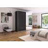 Ormar S Kliznim Vratima Feldkirch - srebrne boje/antracit, Moderno, drvni materijal/metal (225/229/62cm) - Modern Living
